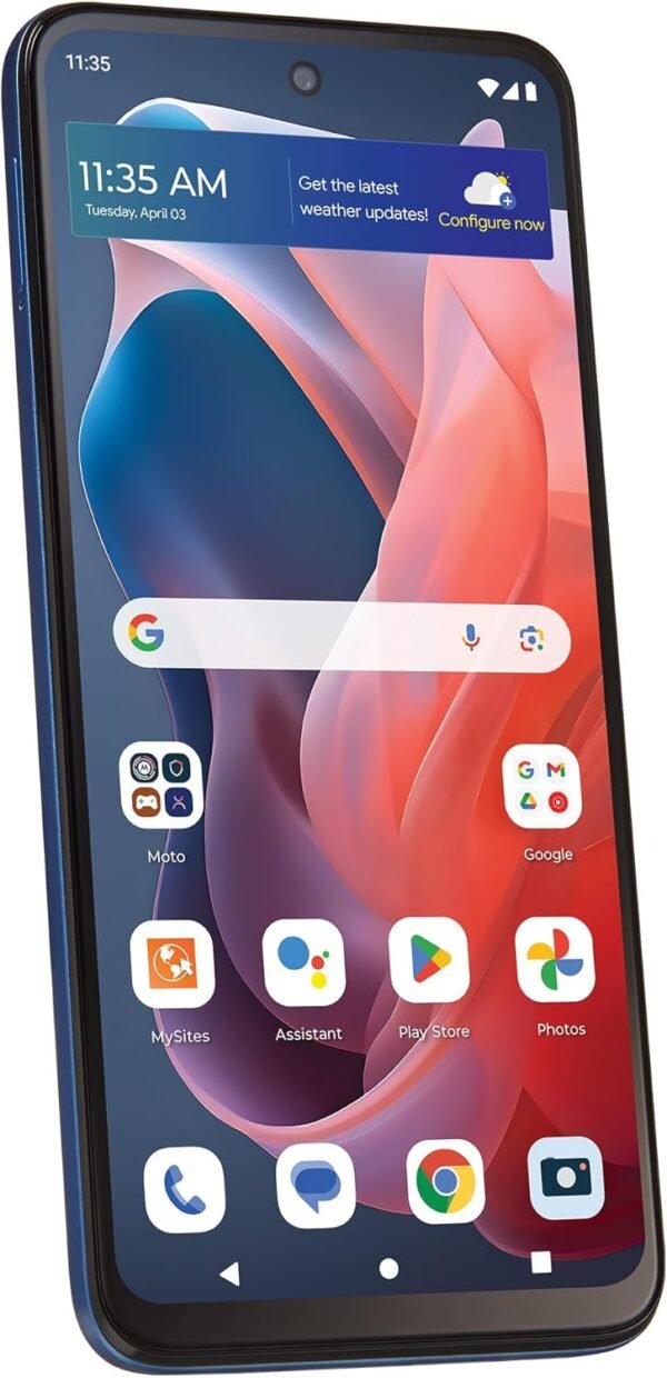 Tracfone | Motorola Moto g Play 2024 | Locked | 64GB | 5000mAh Battery | 50MP Quad Pixel Camera | 6.5-in. HD+ 90Hz Display | Sapphire Blue - Image 12